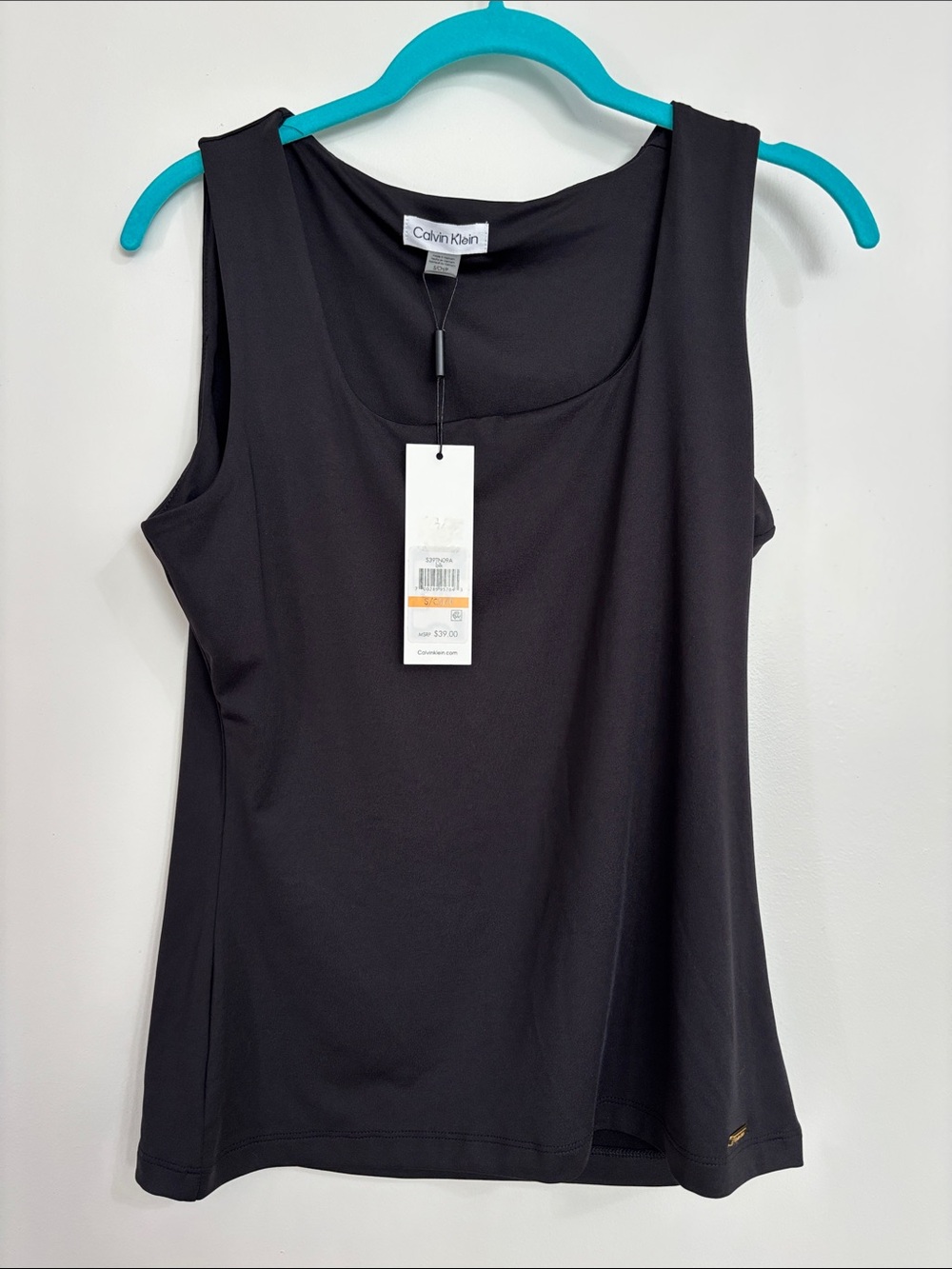 NWT Calvin Klein Black Scoop Neck Top